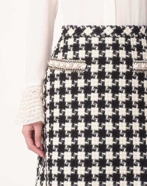 Valentino FALDA DE DAMIER LIGHT TWEED BORDADA