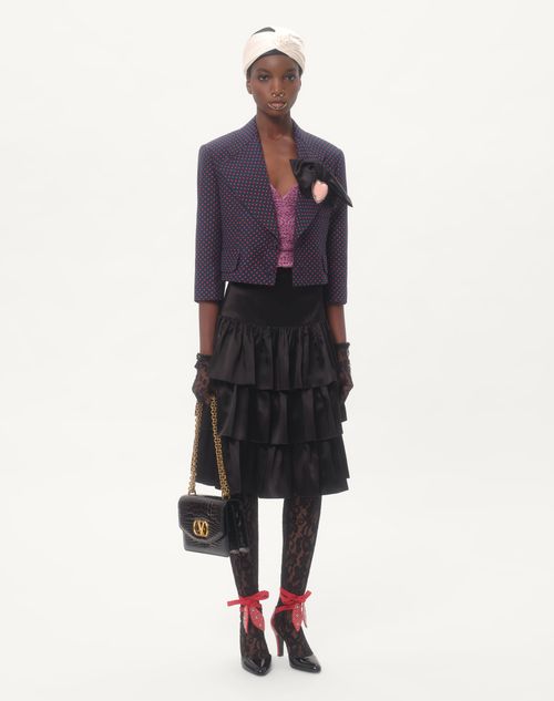 Valentino FALDA DE SATÉN CON VOLANTES