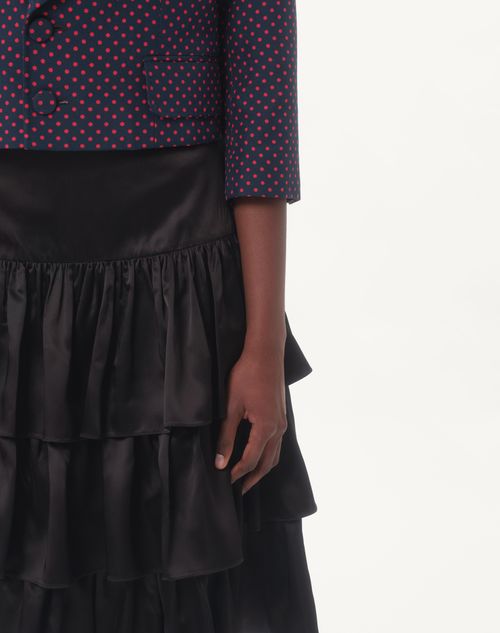 Valentino FALDA DE SATÉN CON VOLANTES