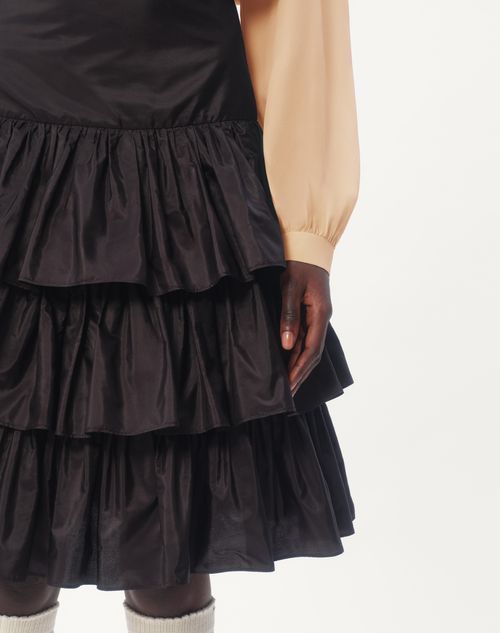 Valentino FALDA DE TAFFETA CON VOLANTES