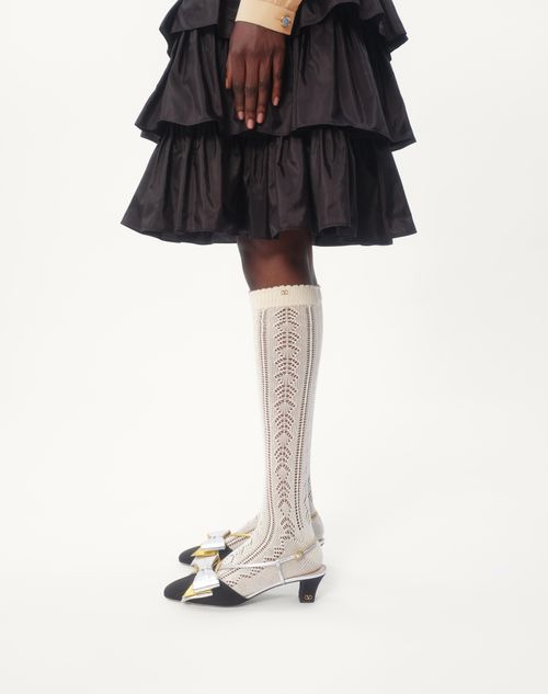 Valentino FALDA DE TAFFETA CON VOLANTES