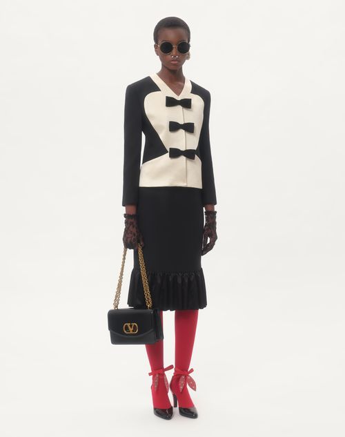 Valentino FALDA MIDI DE CREPE COUTURE