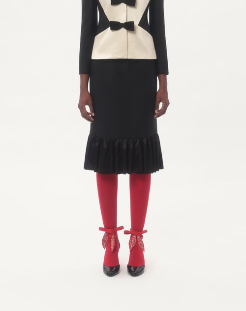 Valentino FALDA MIDI DE CREPE COUTURE