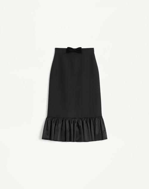 Valentino FALDA MIDI DE CREPE COUTURE
