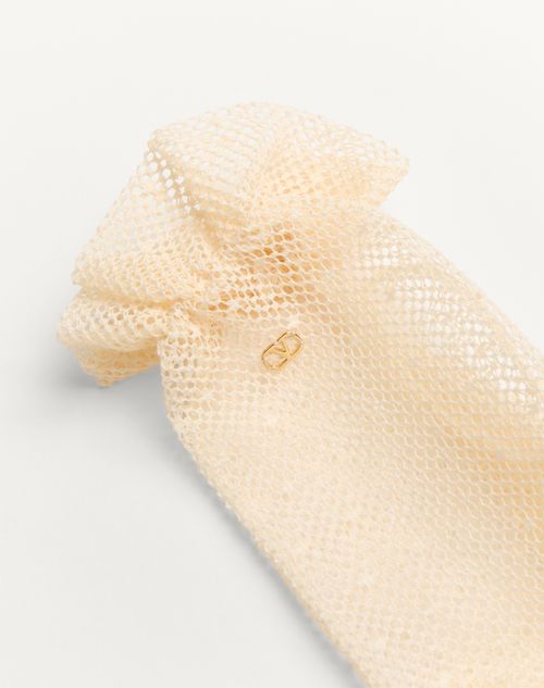 Valentino GUANTES VLOGO SIGNATURE DE ALGODÓN Y TUL