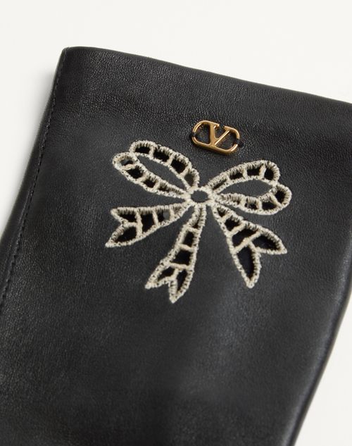 Valentino GUANTES VLOGO SIGNATURE DE CUERO NAPA