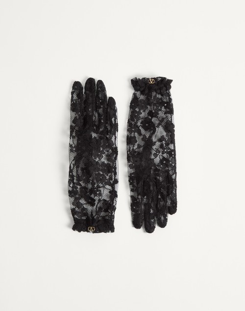 Valentino GUANTES VLOGO SIGNATURE DE ENCAJE