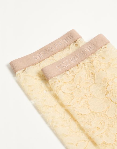 Valentino MEDIAS BUCANERAS DE ENCAJE REBRODÉ