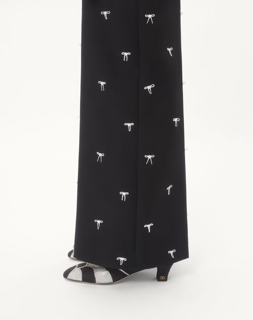 Valentino PANTALÓN DE CREPE COUTURE BORDADO