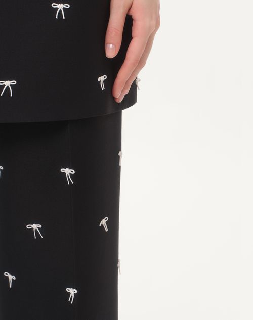 Valentino PANTALÓN DE CREPE COUTURE BORDADO