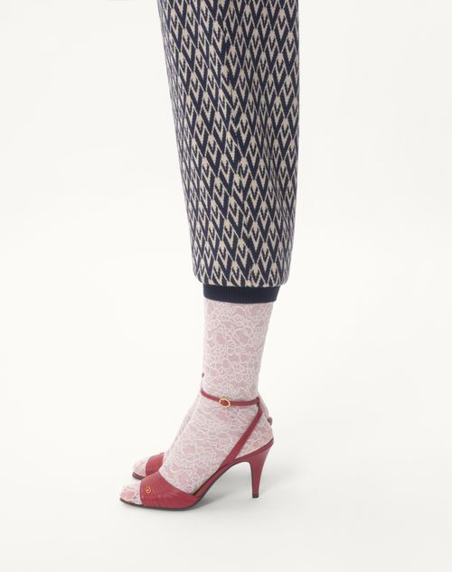 Valentino PANTALÓN DE LANA CON JACQUARD TOUTE LA V