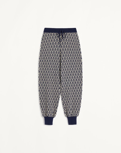 Valentino PANTALÓN DE LANA CON JACQUARD TOUTE LA V