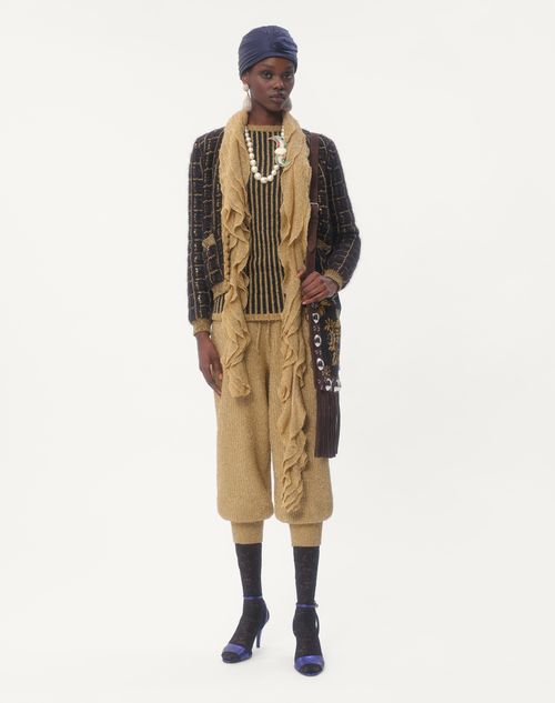 Valentino PANTALÓN DE LUREX TEJIDO