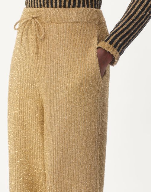 Valentino PANTALÓN DE LUREX TEJIDO