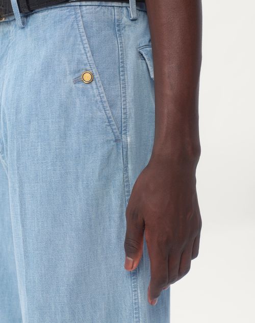 Valentino PANTALÓN DE MEZCLILLA CON DOBLADILLO