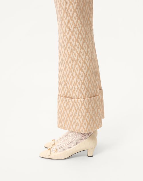 Valentino PANTALÓN DE TOUTE LA V LUREX JACQUARD