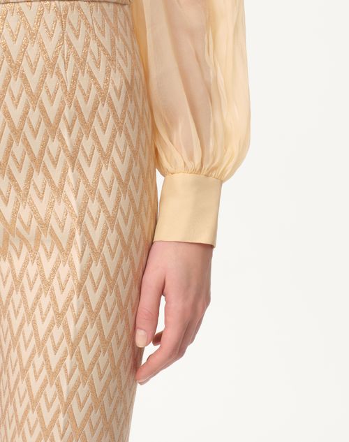 Valentino PANTALÓN DE TOUTE LA V LUREX JACQUARD