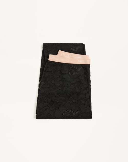 Valentino PANTIMEDIAS DE ENCAJE REBRODÉ