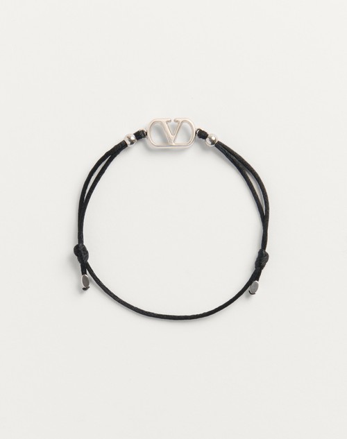 Valentino PULSERA VLOGO SIGNATURE DE ALGODÓN