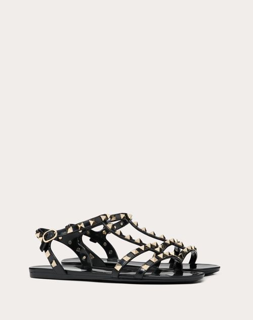 Valentino SANDALIAS PLANAS ROCKSTUD DE GOMA