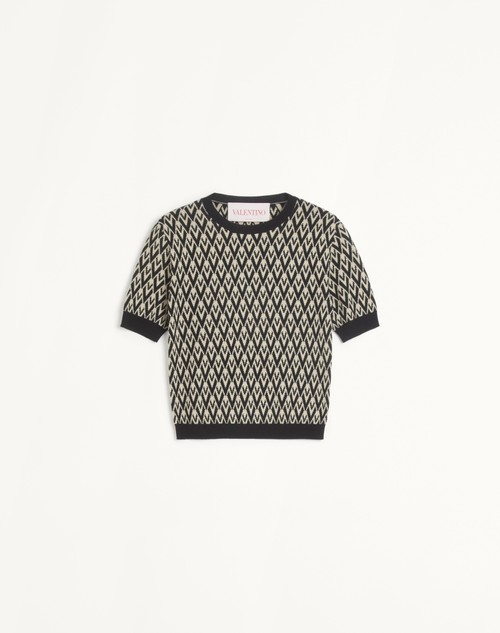 Valentino SUÉTER DE TOUTE LA V JACQUARD WOOL
