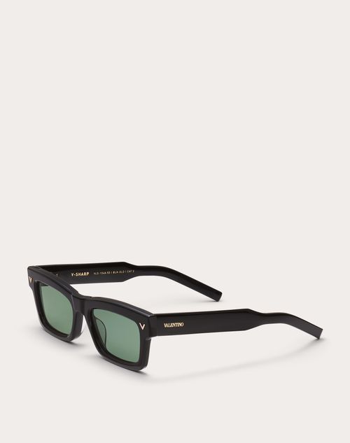 Valentino V-SHARP MARCO RECTANGULAR DE ACETATO