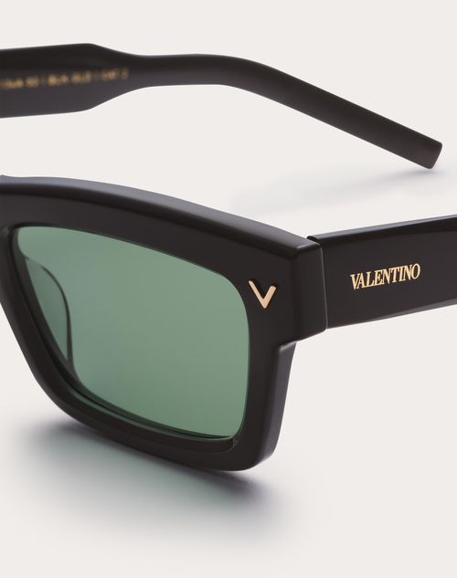 Valentino V-SHARP MARCO RECTANGULAR DE ACETATO