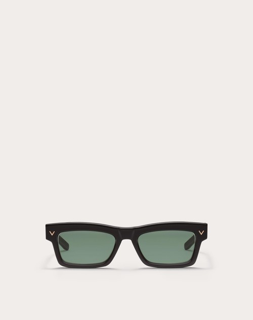 Valentino V-SHARP MARCO RECTANGULAR DE ACETATO