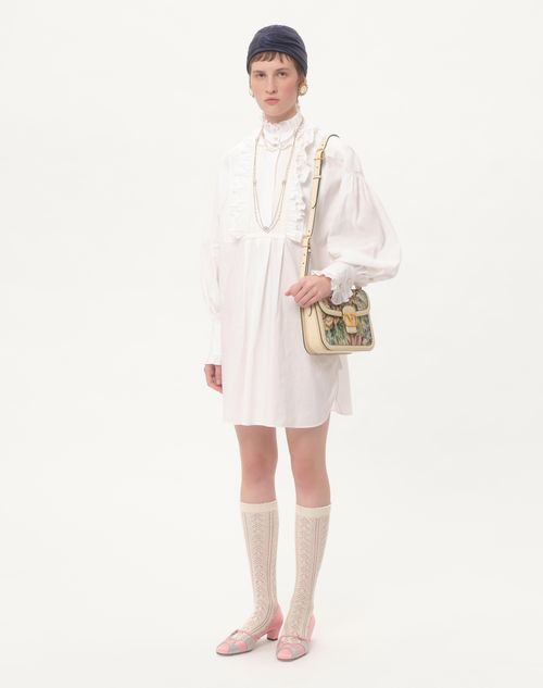 Valentino VESTIDO CORTO DE ALGODÓN Y LINO