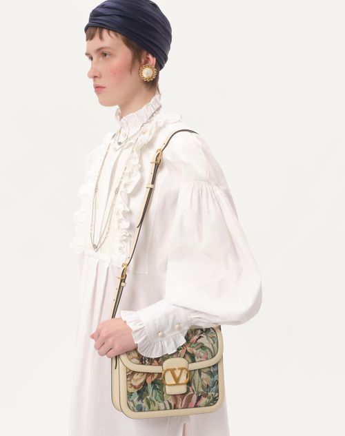 Valentino VESTIDO CORTO DE ALGODÓN Y LINO