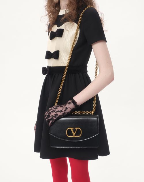 Valentino VESTIDO CORTO DE CREPE COUTURE CON LAZOS