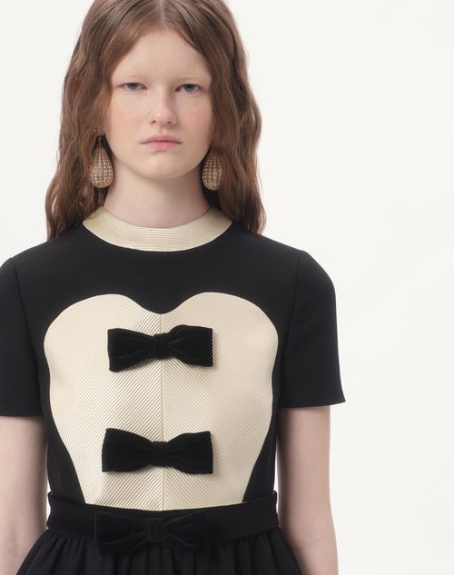 Valentino VESTIDO CORTO DE CREPE COUTURE CON LAZOS