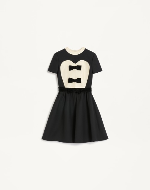 Valentino VESTIDO CORTO DE CREPE COUTURE CON LAZOS