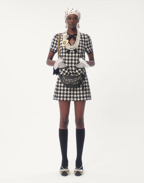 Valentino VESTIDO CORTO DE DAMIER LIGHT TWEED
