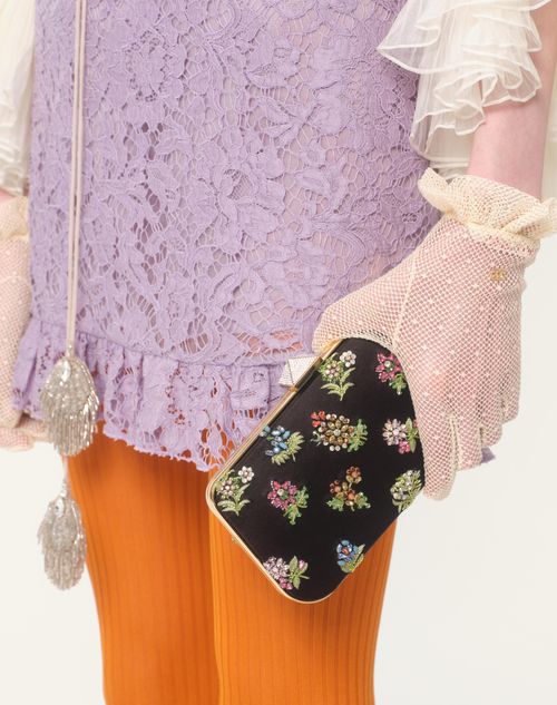 Valentino VESTIDO CORTO DE HEAVY LACE BORDADO