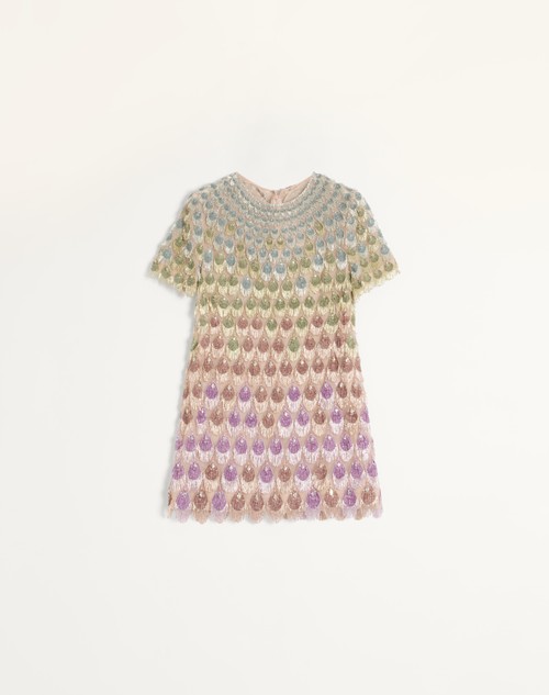 Valentino VESTIDO CORTO DE ORGANZA BORDADO