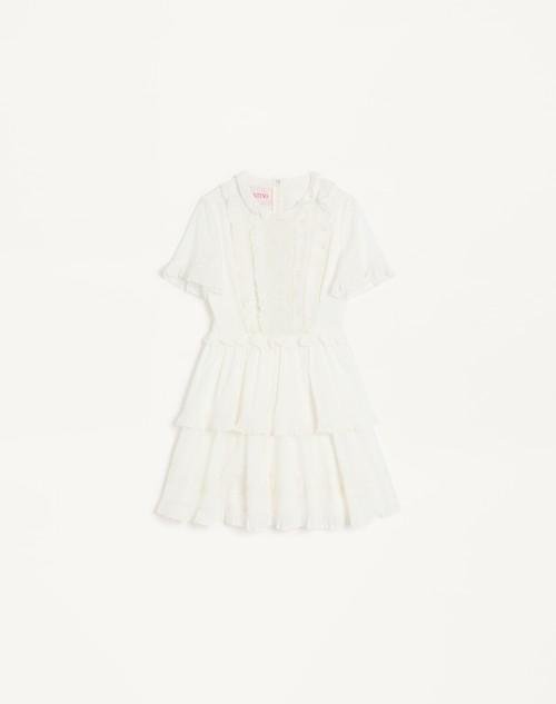 Valentino VESTIDO CORTO DE ORGANZA BORDADO
