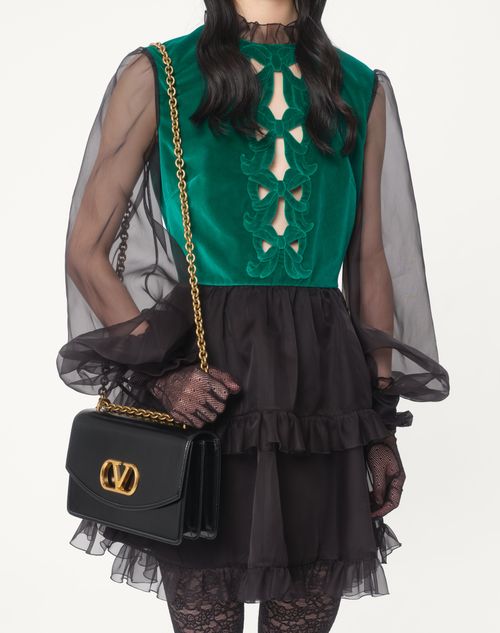 Valentino VESTIDO CORTO DE ORGANZA BORDADO