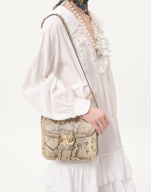 Valentino VESTIDO DE ALGODÓN Y LINO BORDADO