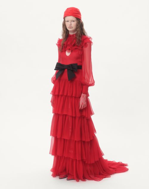 Valentino VESTIDO LARGO DE CHIFFON