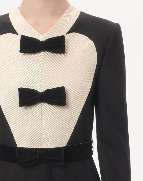 Valentino VESTIDO MIDI DE LANA VIRGEN CON LAZOS