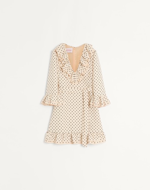 Valentino VESTIDO CORTO DE CREPE COUTURE CON ESTAMPADO PLUSDEPOIS