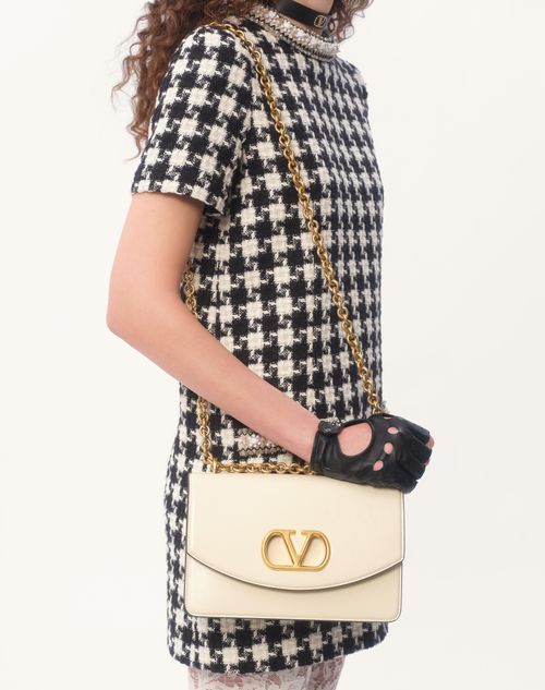 Valentino VESTIDO CORTO DE DAMIER LIGHT TWEED BORDADO