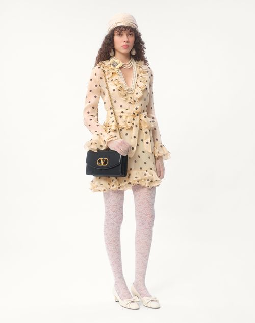 Valentino VESTIDO CORTO DE ORGANZA CON ESTAMPADO DE LUNARES