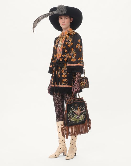 Valentino VESTIDO CORTO DE WASHED DOBLE DUCHESSE BORDADO