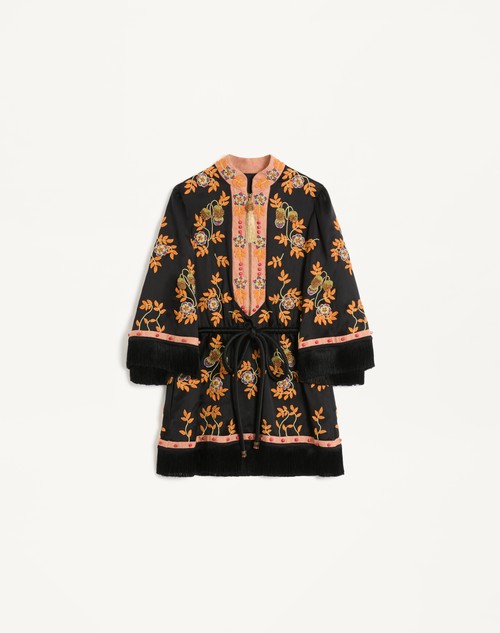 Valentino VESTIDO CORTO DE WASHED DOBLE DUCHESSE BORDADO