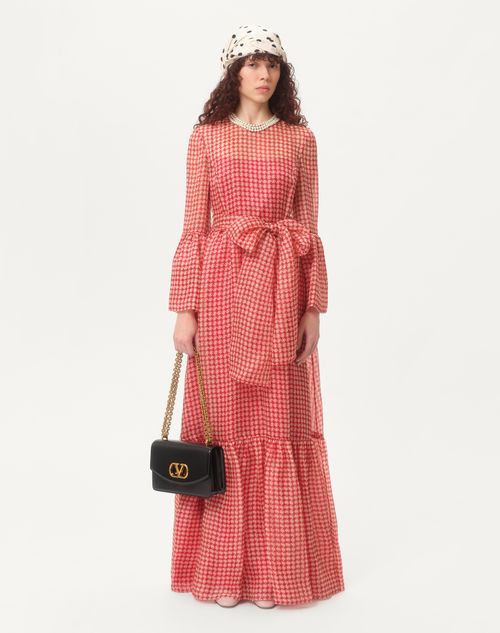 Valentino VESTIDO DE NOCHE DE ORGANZA VICHY OPTICOOL