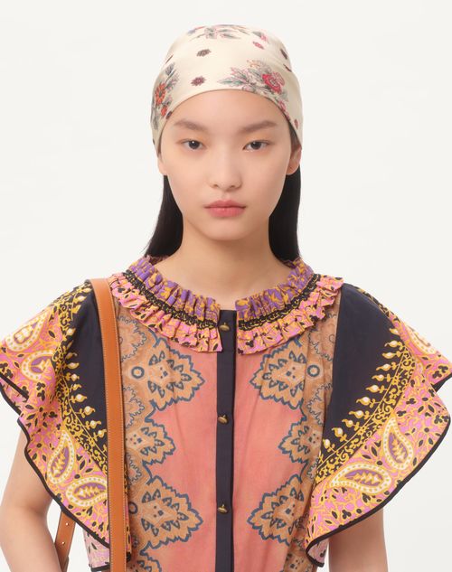 Valentino VESTIDO MIDI DE MUSSOLA COTONE MIX STAMPE