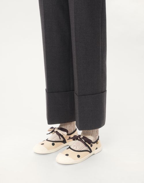 Valentino ZAPATILLA BALLERINA BAY BY BAY DE TELA MOIRÉ PLUS DE POIS