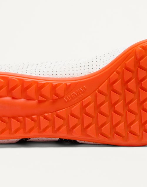 Valentino ZAPATILLA CHROMATHON DE CUERO NAPA CALADO